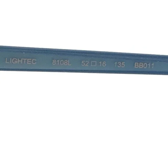 Morel Eyeglasses Frames LIGHTEC 8108L BB011 Blue Round Full Rim 52-16-135 - Picture 11 of 12